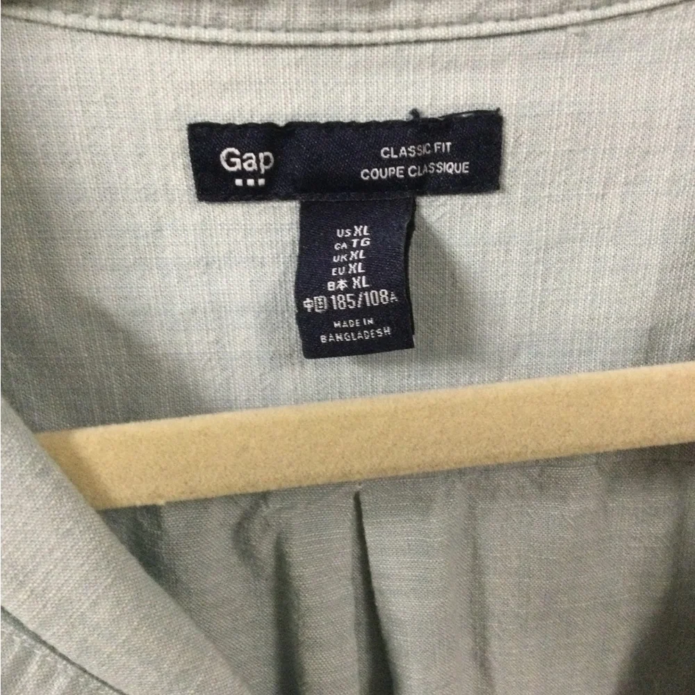 GAP Light Sage Green Classic Fit Button-Up Shirt
